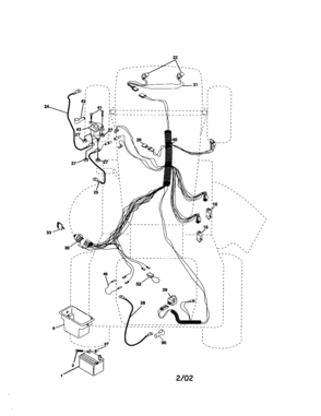 Electrical Diagram and Parts List for 917277020  Craftsman Lawn Tractor