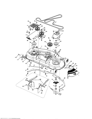 Mower Deck Diagram and Parts List for 917276864  Craftsman Lawn Tractor