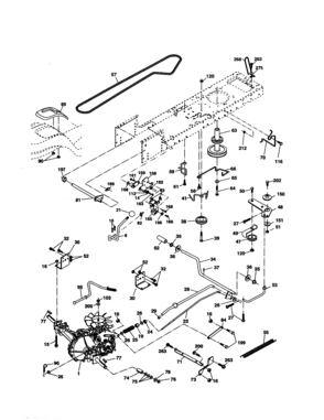 Drive Diagram and Parts List for 917277360  Craftsman Lawn Tractor