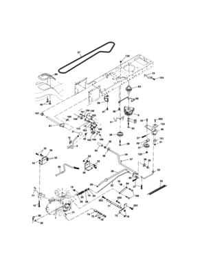 Ground Drive Diagram and Parts List for 917273663  Craftsman Lawn Tractor