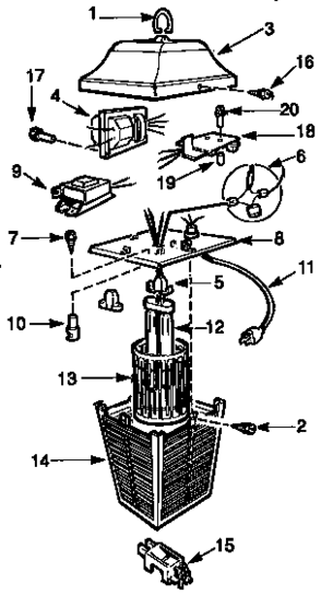 Part Location Diagram of 505-6499 Craftsman Grid assembly