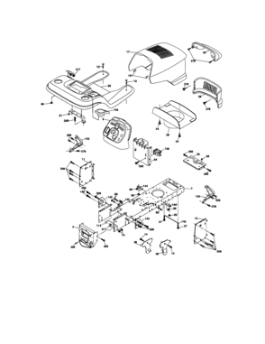 Chassis Diagram and Parts List for 917275632  Craftsman Lawn Tractor
