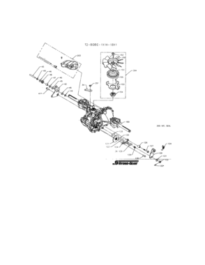 Transaxle Diagram and Parts List for 917986332  Craftsman Lawn Tractor