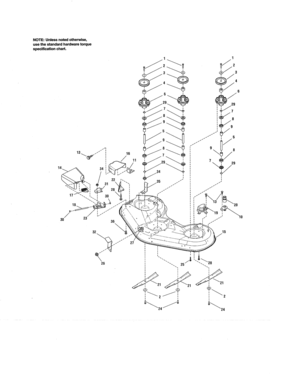 52" Deck-housing/arbor Diagram and Parts List for 107289920  Craftsman Engine