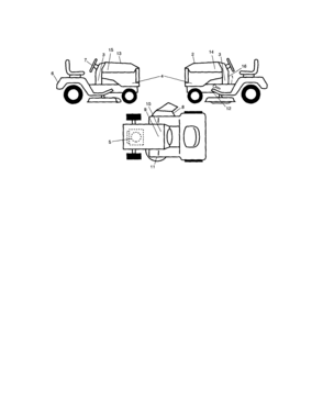 Decals Diagram and Parts List for 917286450  Craftsman Lawn Tractor