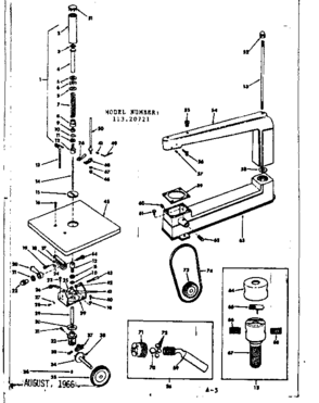 Part Location Diagram of 66002 Craftsman Parts list
