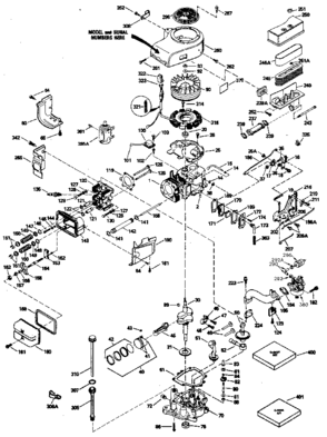 Engine Diagram and Parts List for 143416012  Craftsman Engine