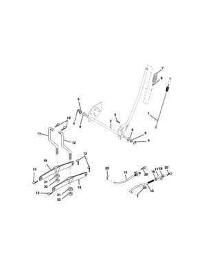 Lift Assembly Diagram and Parts List for 917271861  Craftsman Lawn Tractor