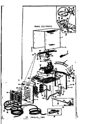 Unit Diagram and Parts List for 113201551  Craftsman Welder