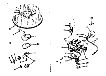 Alternator Magneto Diagram and Parts List for 143626312  Craftsman Engine