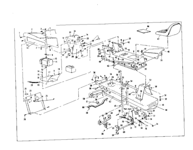 Top Half Diagram and Parts List for 536250942  Craftsman Lawn Tractor