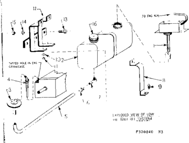 Low Oil Shut-off System Diagram and Parts List for 580320840  Craftsman Engine