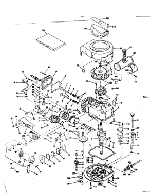 Basic Engine Diagram and Parts List for 143123091  Craftsman Engine