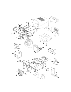 Chassis And Enclosures Diagram and Parts List for 917273640  Craftsman Lawn Tractor