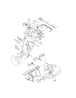 Handles/pulleys Diagram and Parts List for 247888700  Craftsman Snow Blower