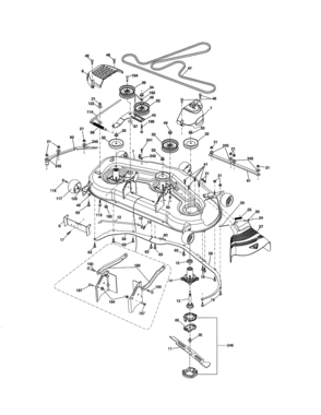 Mower Deck Diagram and Parts List for 917986451  Craftsman Lawn Tractor
