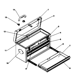 Tool Chest Diagram and Parts List for 706380810  Craftsman Tool Stand & Cart