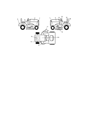 Decals Diagram and Parts List for 917273397  Craftsman Lawn Tractor