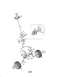 Part Location Diagram of 938-04040-0637 MTD Axle-strg Rh Gtx