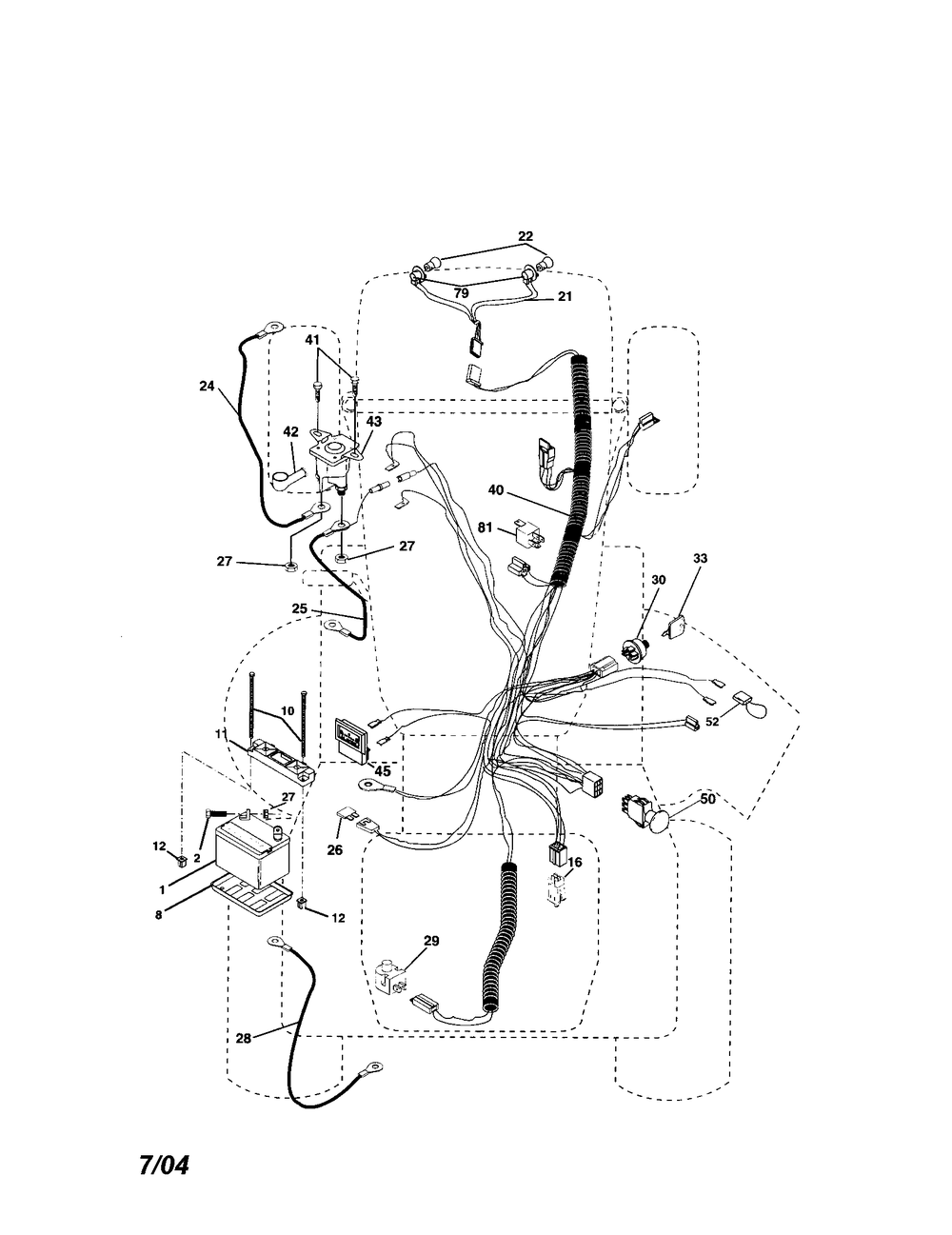 Diagram Diagram and Parts List for 917276052 Type 0 Craftsman Lawn Tractor