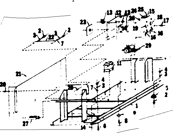 Mounting Base Diagram and Parts List for 58057611  Craftsman Engine