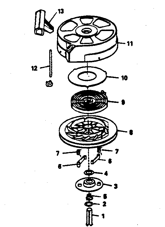 Rewind Starter No. 590637 Diagram and Parts List for 143374412  Craftsman Engine