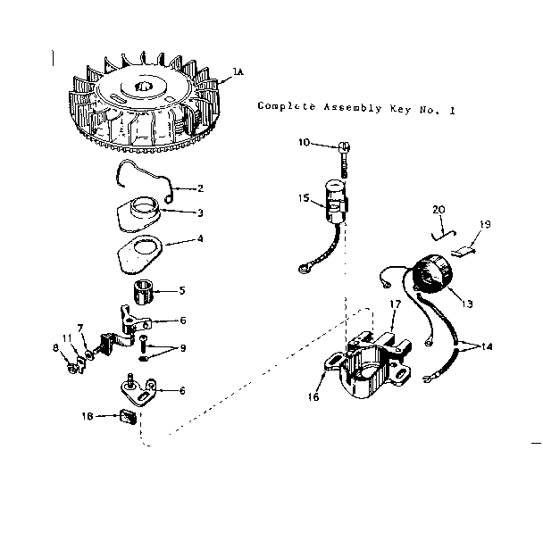 Magneto Diagram and Parts List for 143187052  Craftsman Engine