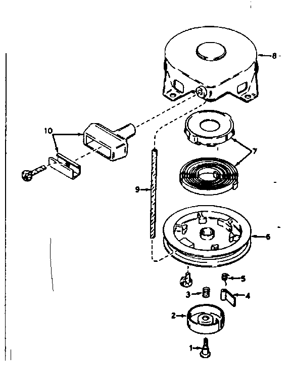 Rewind Starter No. 590420 Diagram and Parts List for 143161232  Craftsman Engine