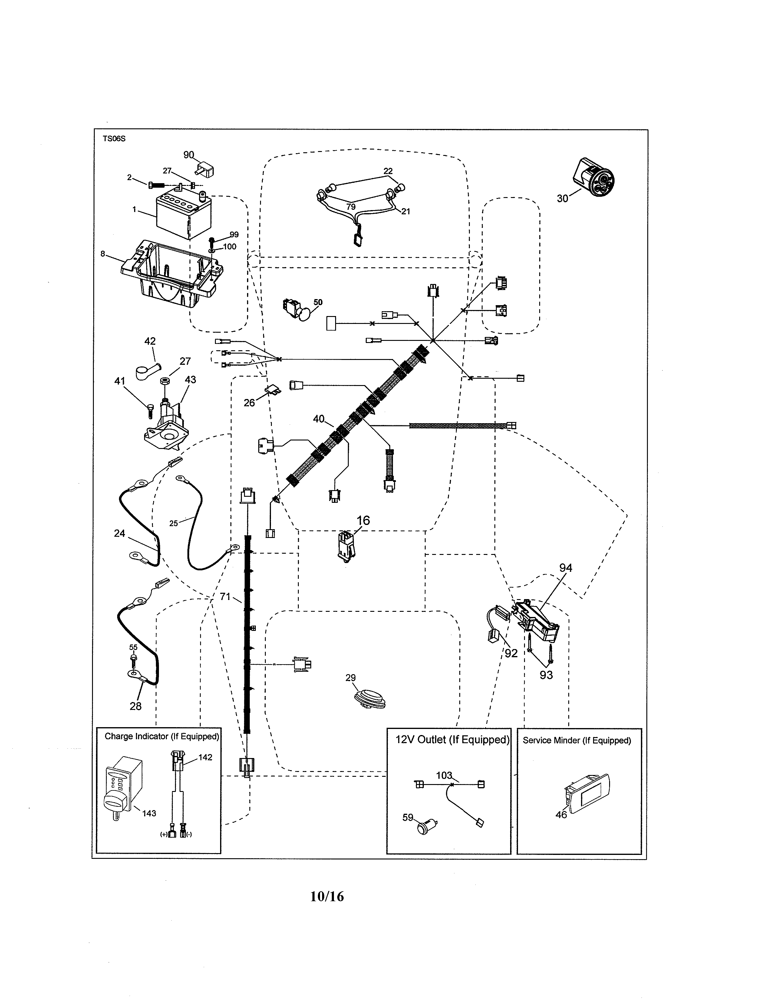 Electrical Diagram and Parts List for 917204021  Craftsman Lawn Tractor