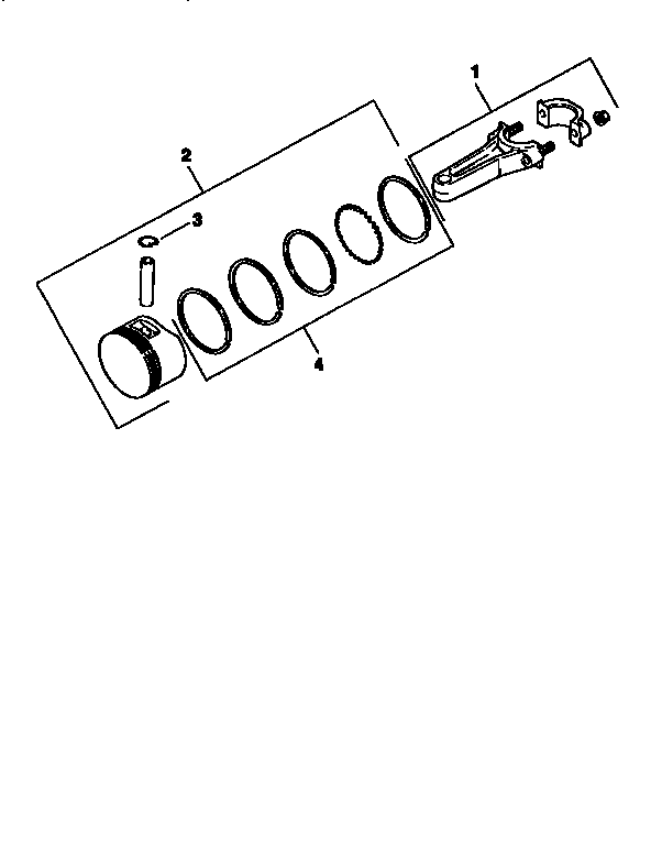 Piston And Rod Div71/501 Diagram and Parts List for 501MV20S-57527  Craftsman Engine