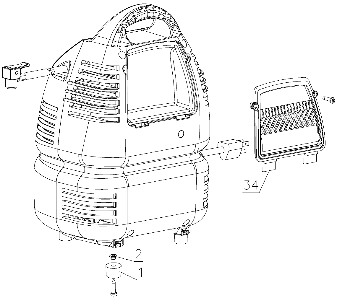 Default Diagram and Parts List for 919-15309 Type 1 Craftsman Compressor