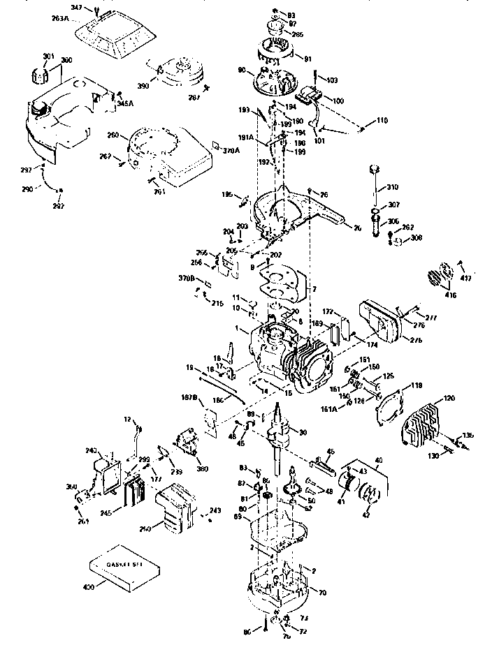 Engine 143.966008 (71/143) Diagram and Parts List for 143966008  Craftsman Engine