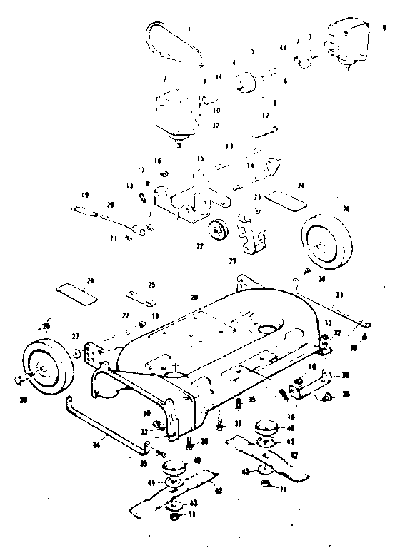Mower Deck Diagram and Parts List for 13196700  Craftsman Engine