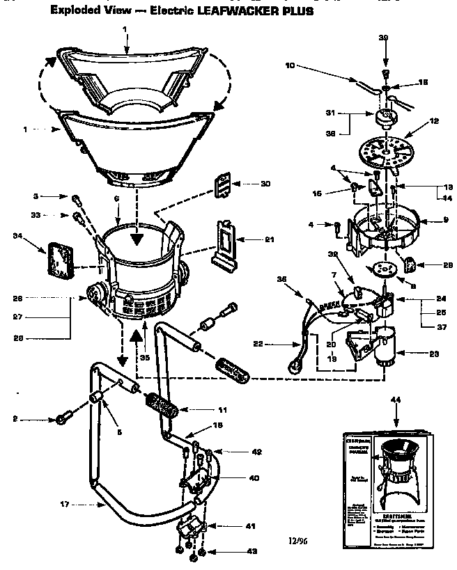 Replacement Parts Diagram and Parts List for 833799865  Craftsman Trimmer