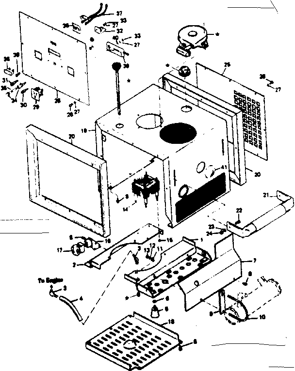 Mounting Base & Housing Diagram and Parts List for 580323011  Craftsman Engine