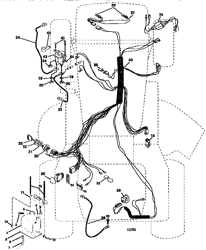 Electrical Diagram and Parts List for 917256662  Craftsman Lawn Tractor