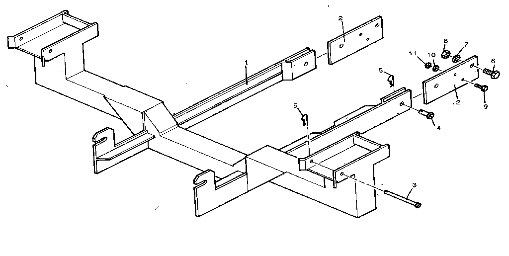 Subframe Diagram and Parts List for 100265120  Craftsman Lawn Tractor