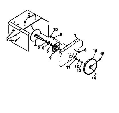 Drive Component Diagram and Parts List for 536886360  Craftsman Snow Blower