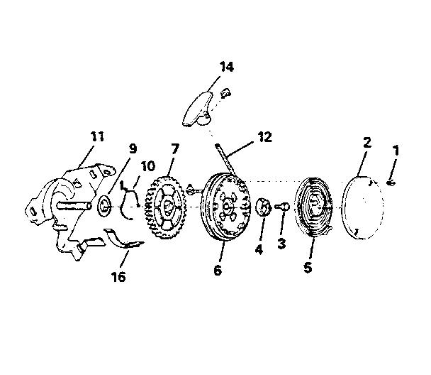 Rewind Starter Diagram and Parts List for 143590623  Craftsman Lawn Mower