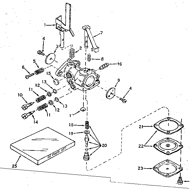 Carburetor No. 631446 Diagram and Parts List for 200183112  Craftsman Engine