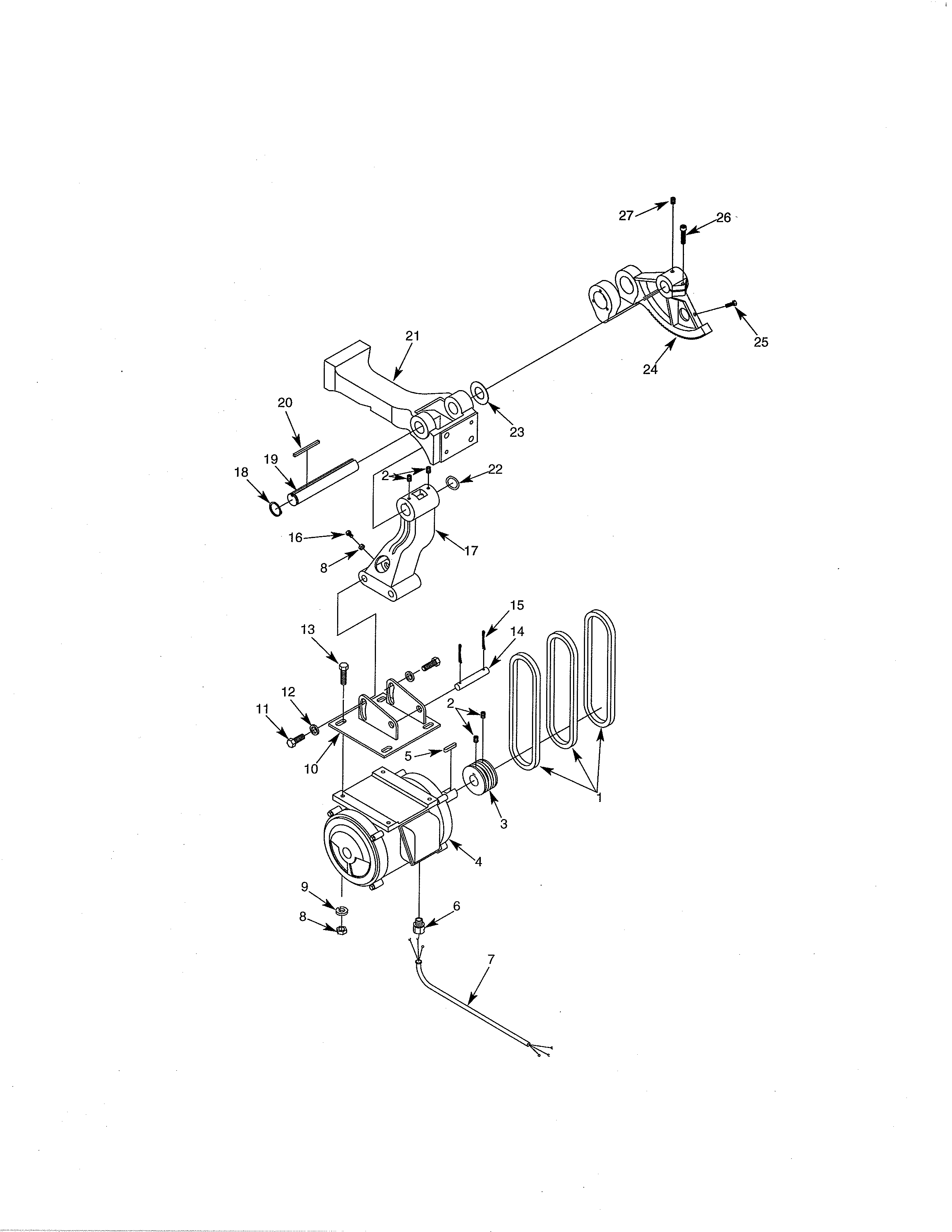 Motor Diagram and Parts List for 351228051  Craftsman Table Saw