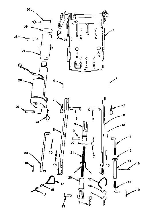 Electric 3-point Hitch--model Numbers Ta157ar And Ta157br Diagram and Parts List for 917TX220AR  Craftsman Tiller