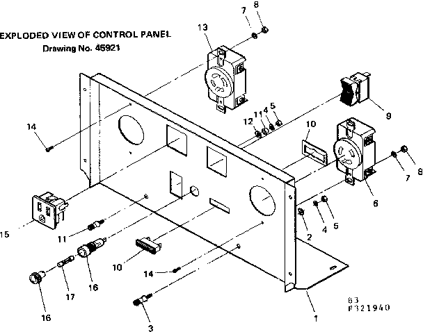 Control Panel Diagram and Parts List for 580321940  Craftsman Engine