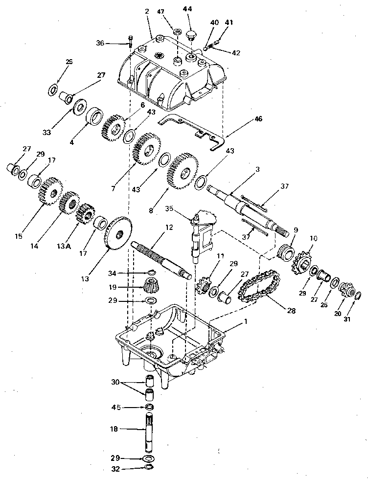 Replacement Parts Diagram and Parts List for 143700-017A  Craftsman Lawn Tractor