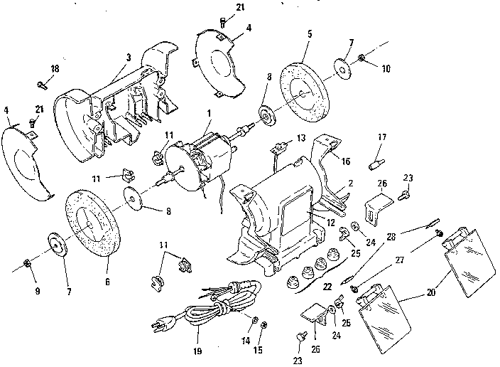Unit Parts Diagram and Parts List for 39719310  Craftsman Grinder