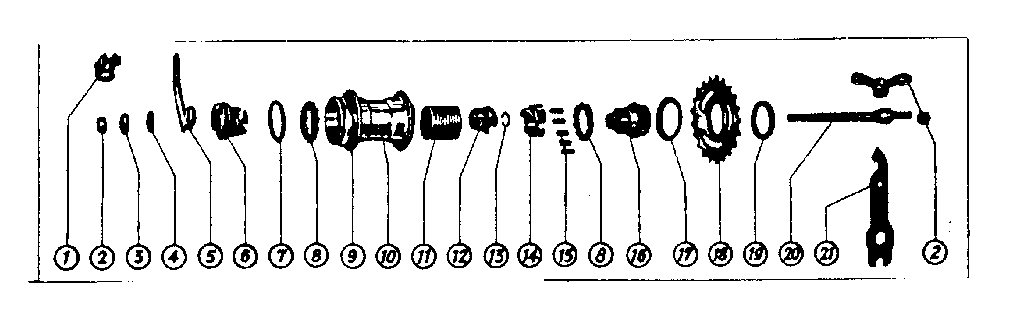Unit Parts Diagram and Parts List for 50310  Craftsman Lawn Mower
