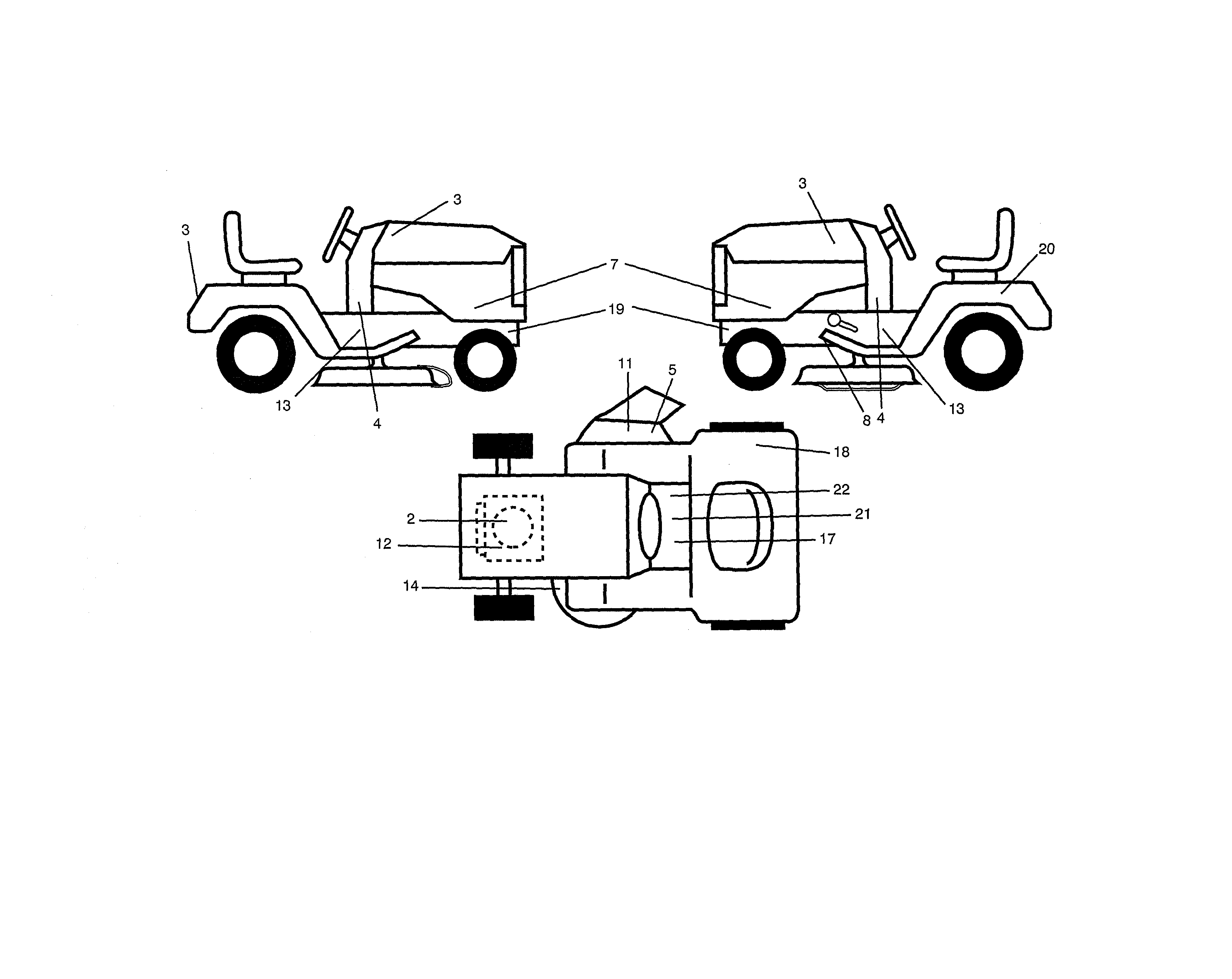 Decals Diagram and Parts List for 917288190  Craftsman Lawn Tractor