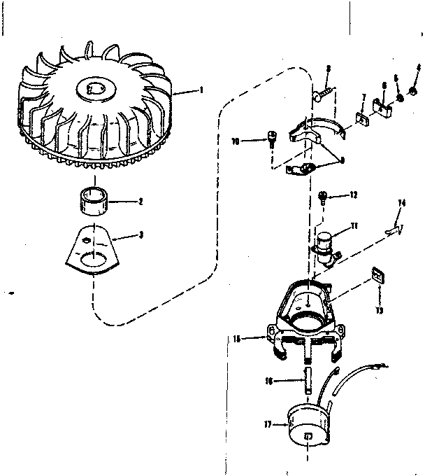 No. 29959 Magneto (wico Fw-2640) Diagram and Parts List for 143104121  Craftsman Engine