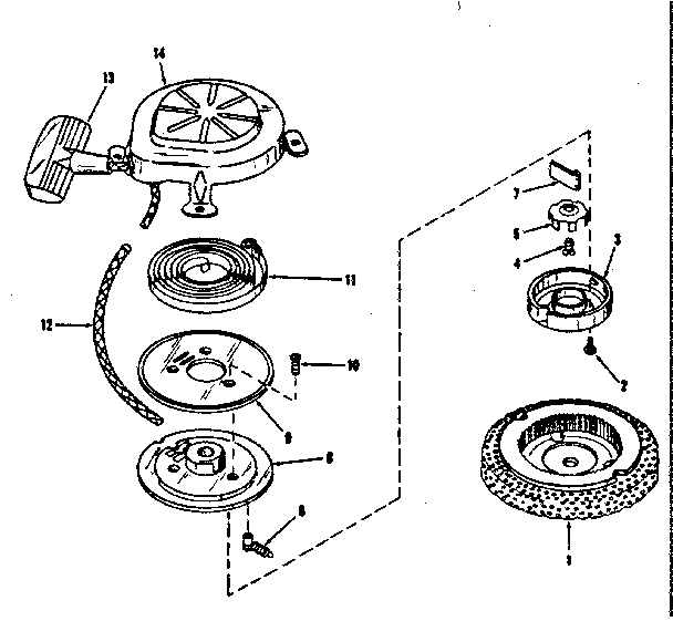 Starter No. 29224 Diagram and Parts List for 14344401  Craftsman Engine