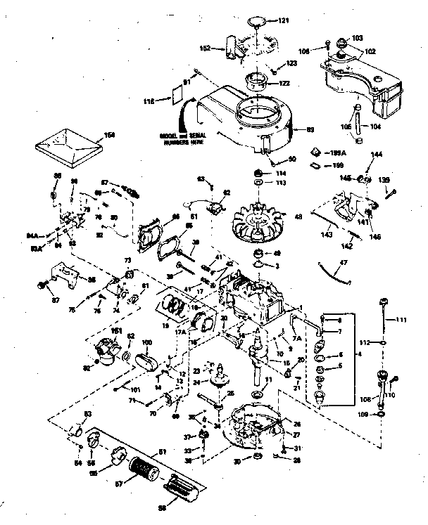 Engine Diagram and Parts List for 143374392  Craftsman Engine